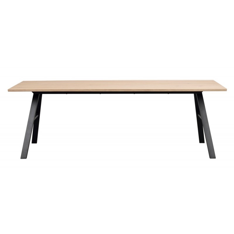 RO Brigham Extending Dining Table Whitewash/Black